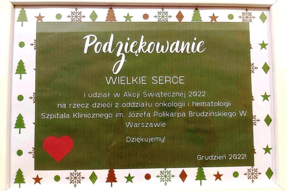 onko podziekowanie